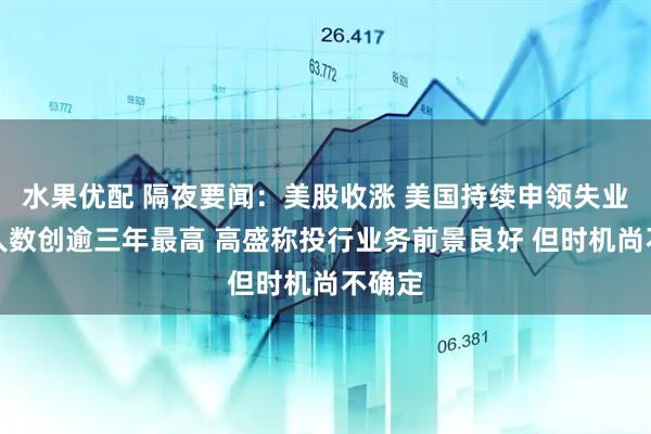 水果优配 隔夜要闻：美股收涨 美国持续申领失业救济人数创逾三年最高 高盛称投行业务前景良好 但时机尚不确定