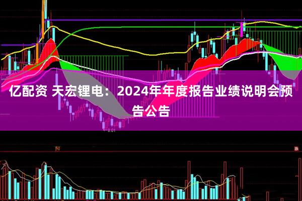亿配资 天宏锂电：2024年年度报告业绩说明会预告公告